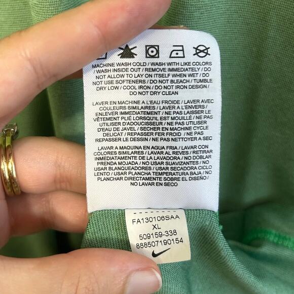 Nike Golf Tiger Woods Collection Ombre Short Sleeve Polo Shirt Men's Sz XL Green - Picture 8 of 8